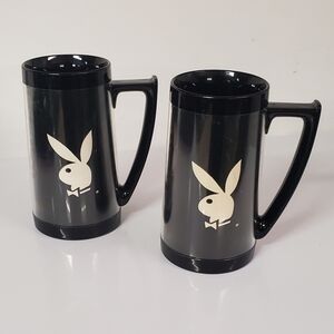 Set of 1970s Playboy Bunny Plastic Thermoserve Mugs